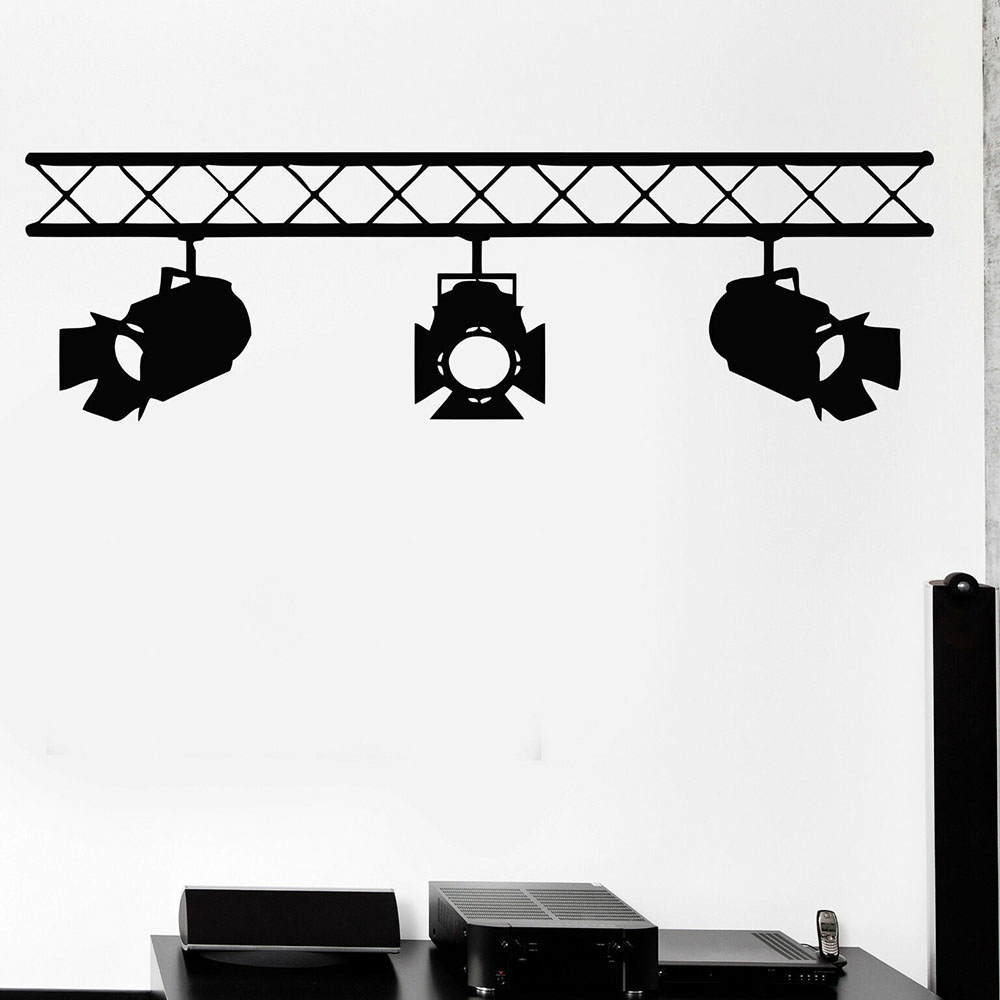 Home Cinema Wall Lights - Кино-студия, кинотеатр, виниловая наклейка на стену,