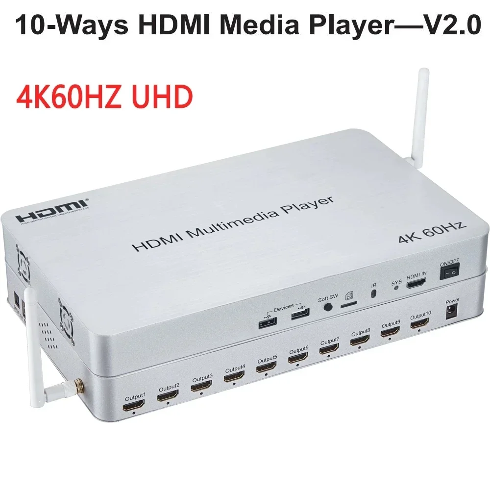 4K Media Player - Мультимедийный HDMI-плеер-сплиттер 4K 60 Гц на