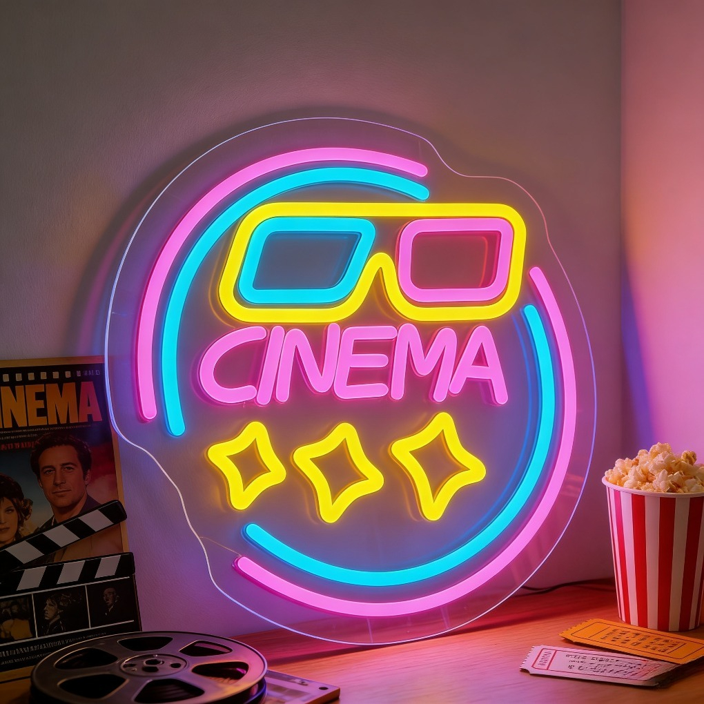 Home Cinema Wall Lights - Неоновая вывеска для кинотеатра, светодиодное настенное