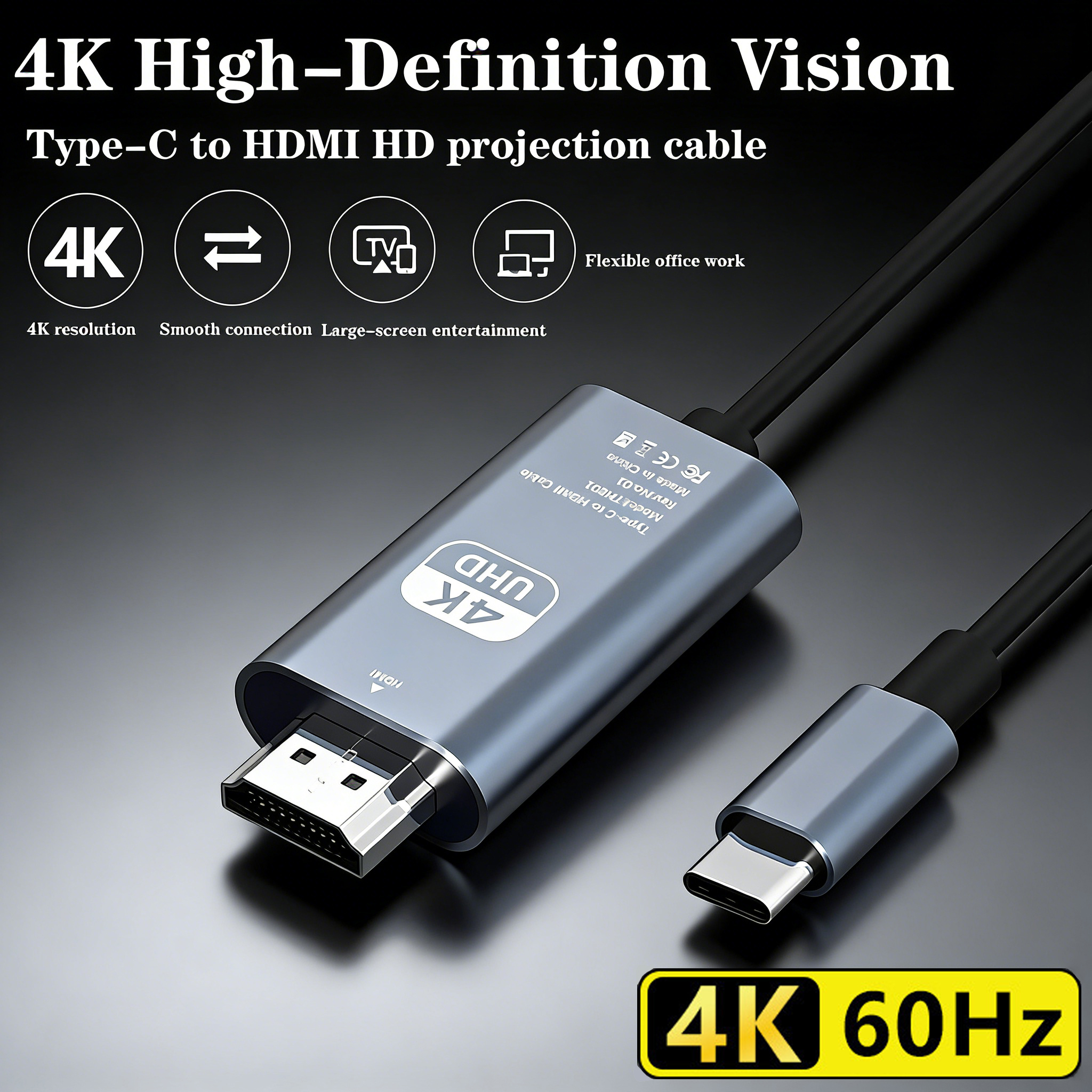 Home Cinema Projector Screen - Кабель USB-C - HDMI 4K 60
