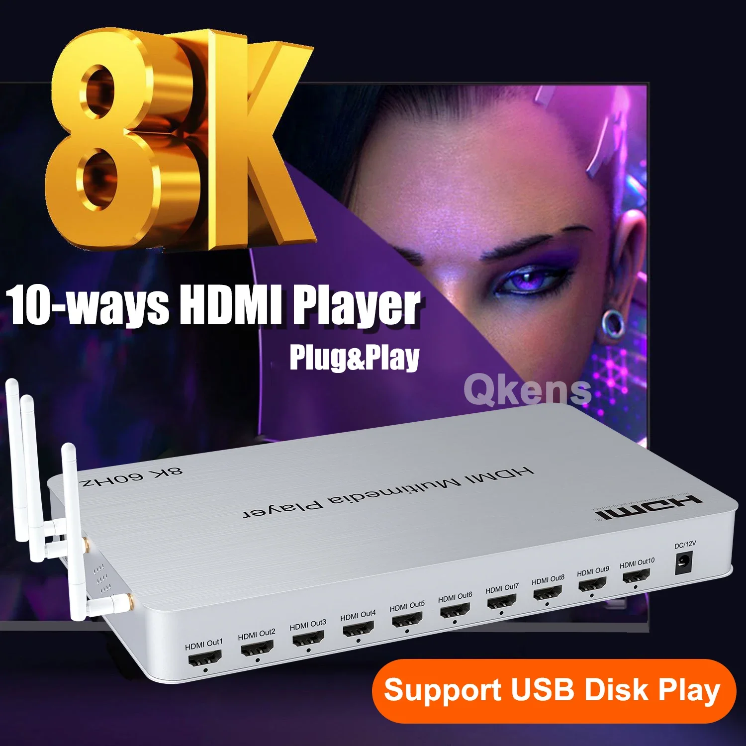 4K Media Player - Медиаплеер H.265 8K 60 Гц с