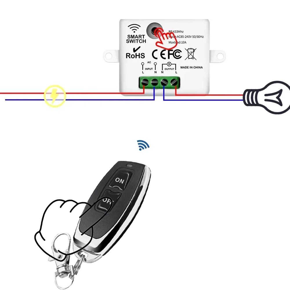 Home Cinema Wall Lights - RF 433 МГц беспроводной пульт дистанционного