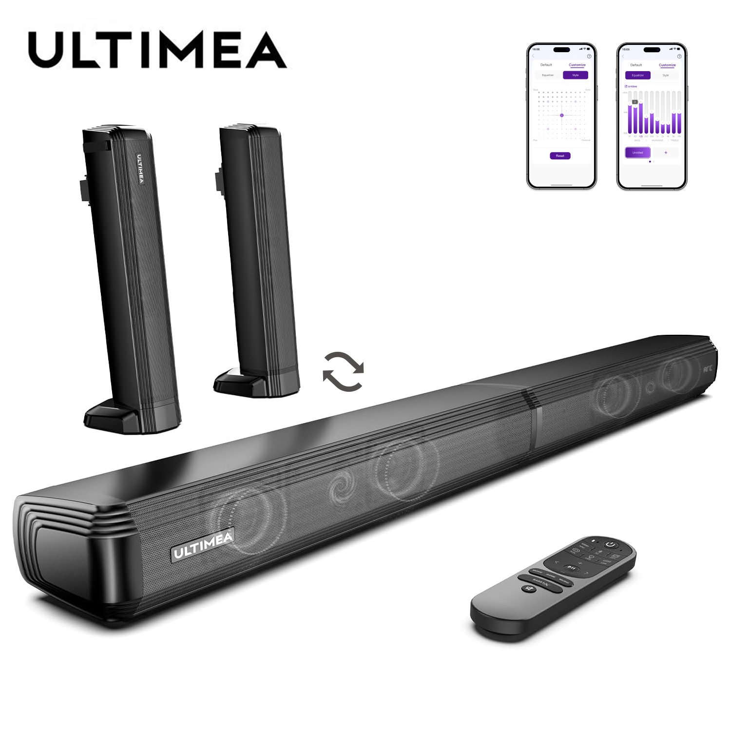 Home Cinema Dolby Atmos 7.1 - Звуковая панель ULTIMEA 100 Вт, 2