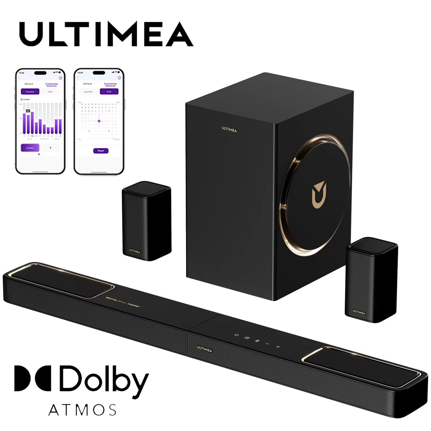 Home Cinema Dolby Atmos 7.1 - Саундбар ULTIMEA Skywave F40 Boom 5.1.2ch