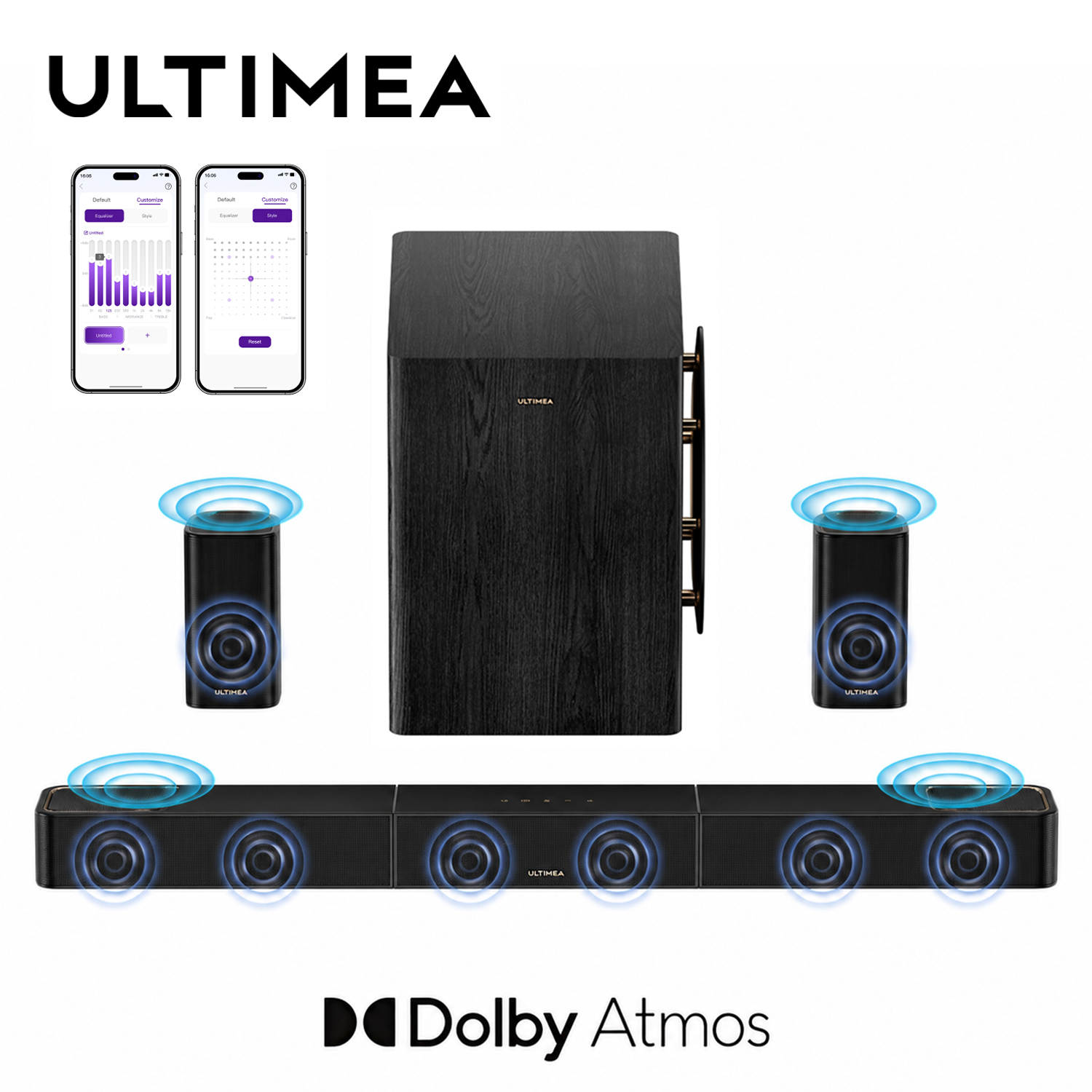 Home Cinema Dolby Atmos 7.1 - ULTIMEA Skywave Series 7.1.4-канальная профессиональная беспроводная
