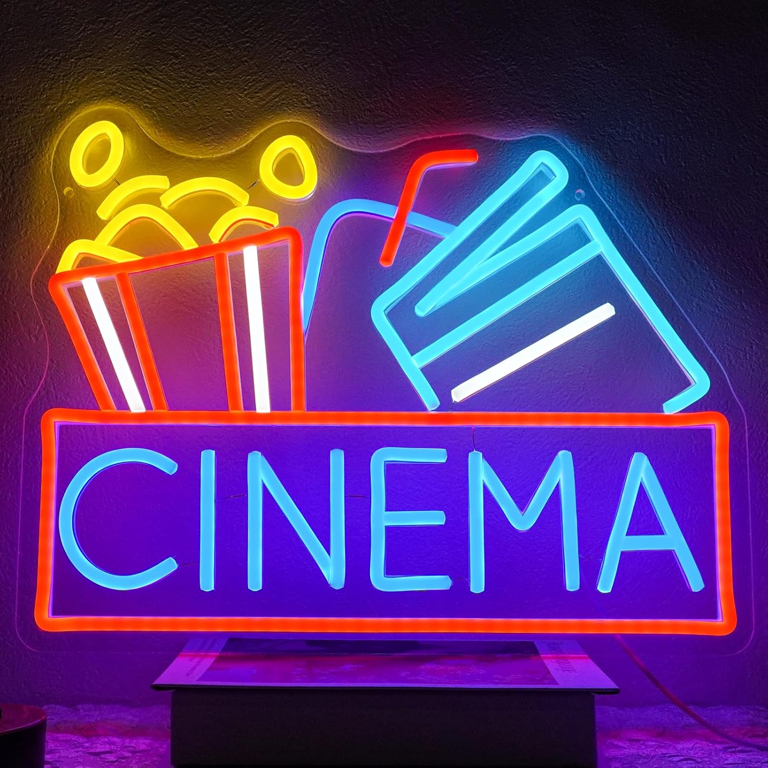 Home Cinema Setup - Кино Неоновая вывеска с питанием от