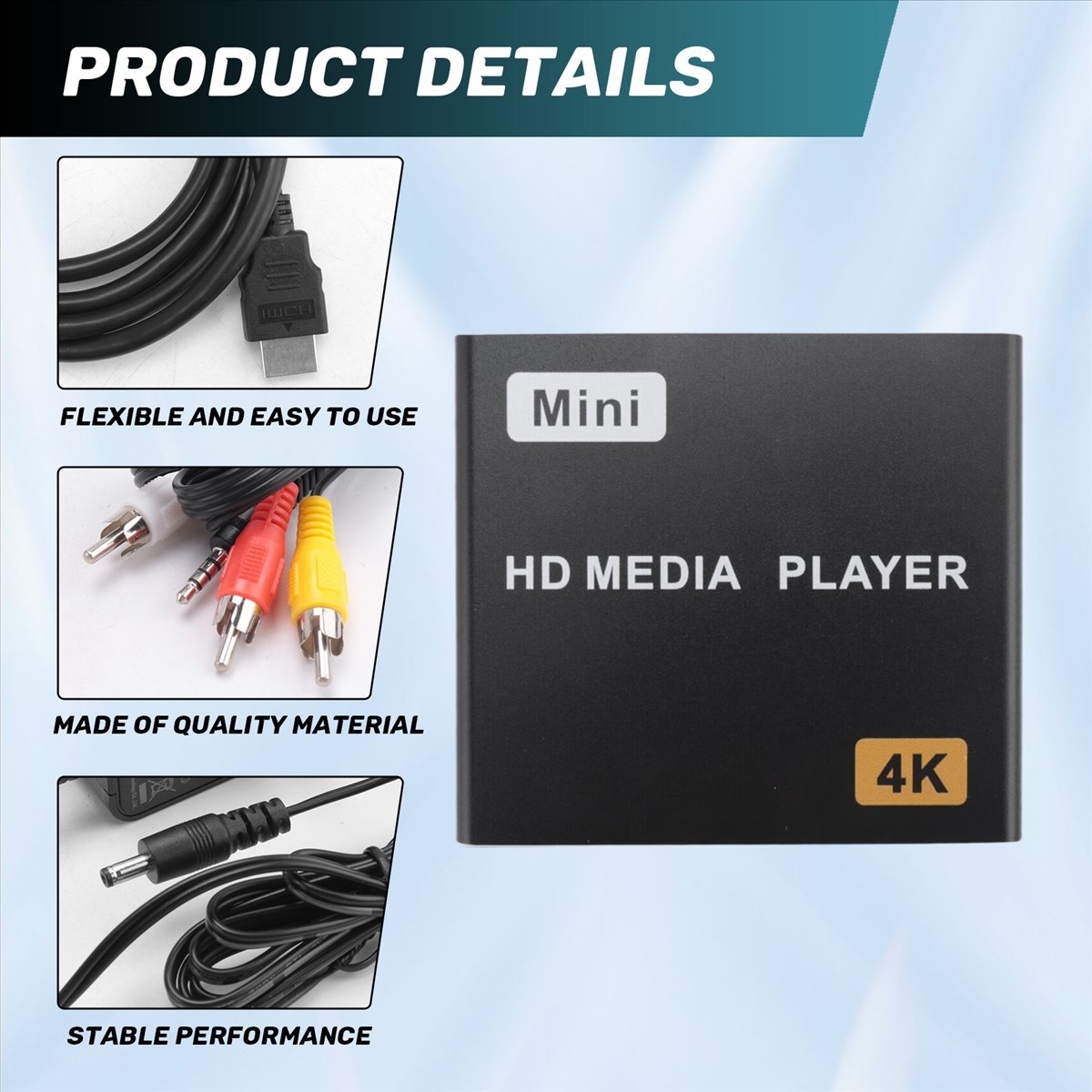 4K Media Player - Медиаплеер A40I Mini 4K HDD, цифровой