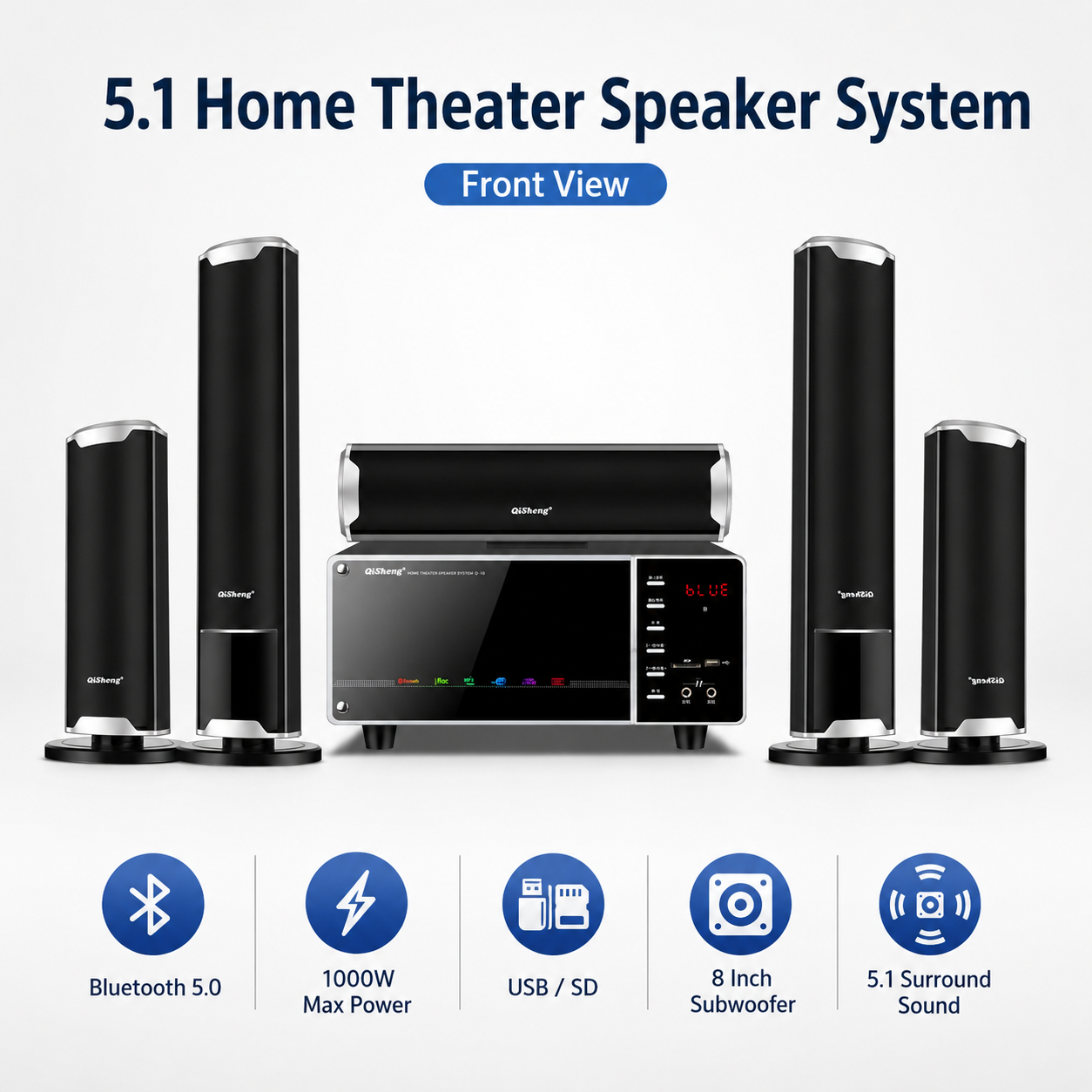 Комплект колонок 1000 Вт, Blue – обзор и цена Home Cinema Dolby Atmos 7.1