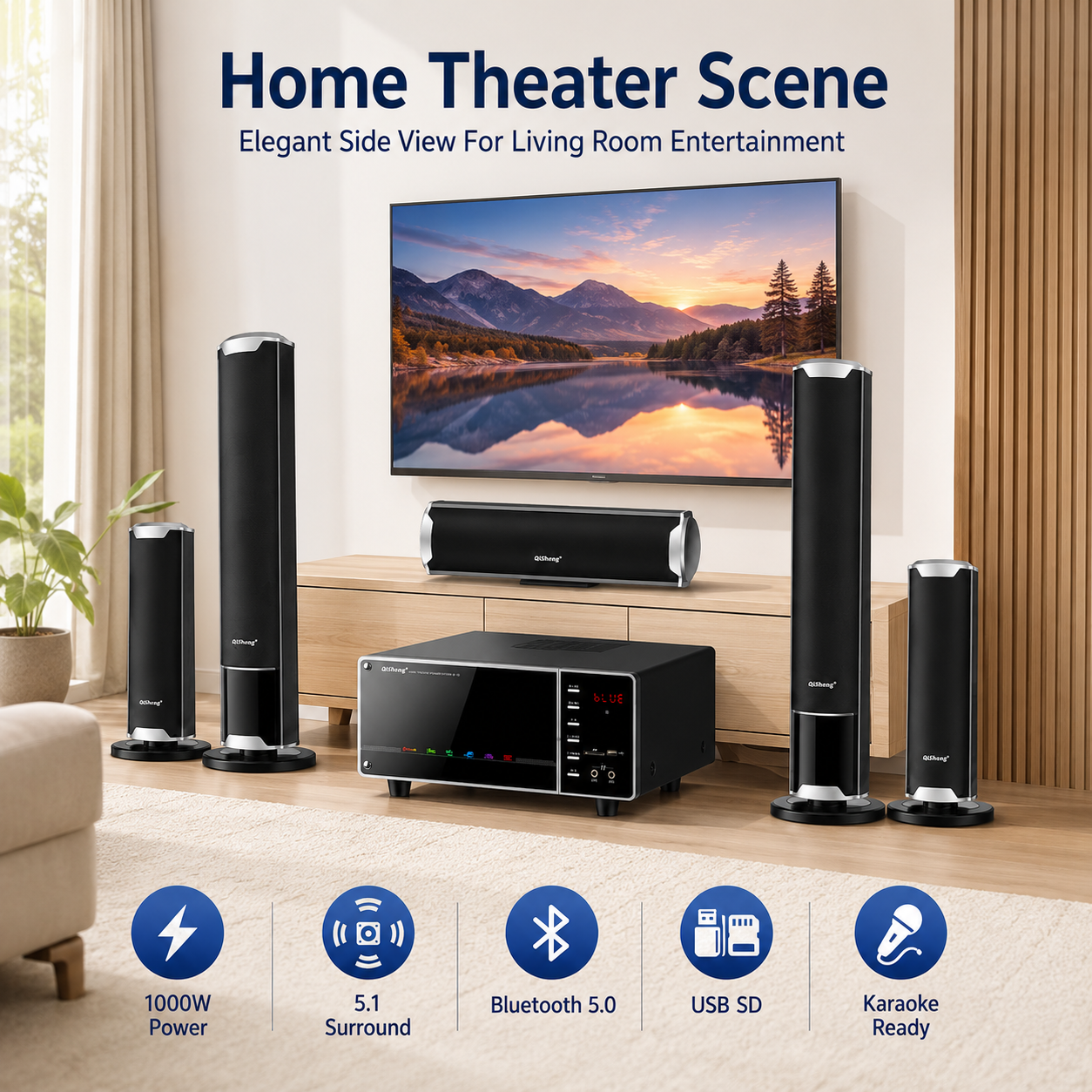 Комплект колонок 1000 Вт, Blue – обзор и цена Home Cinema Dolby Atmos 7.1