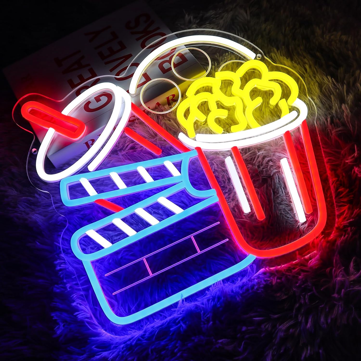 Неоновая вывеска «Кинотеатр»:  – обзор и цена Home Cinema Wall Lights