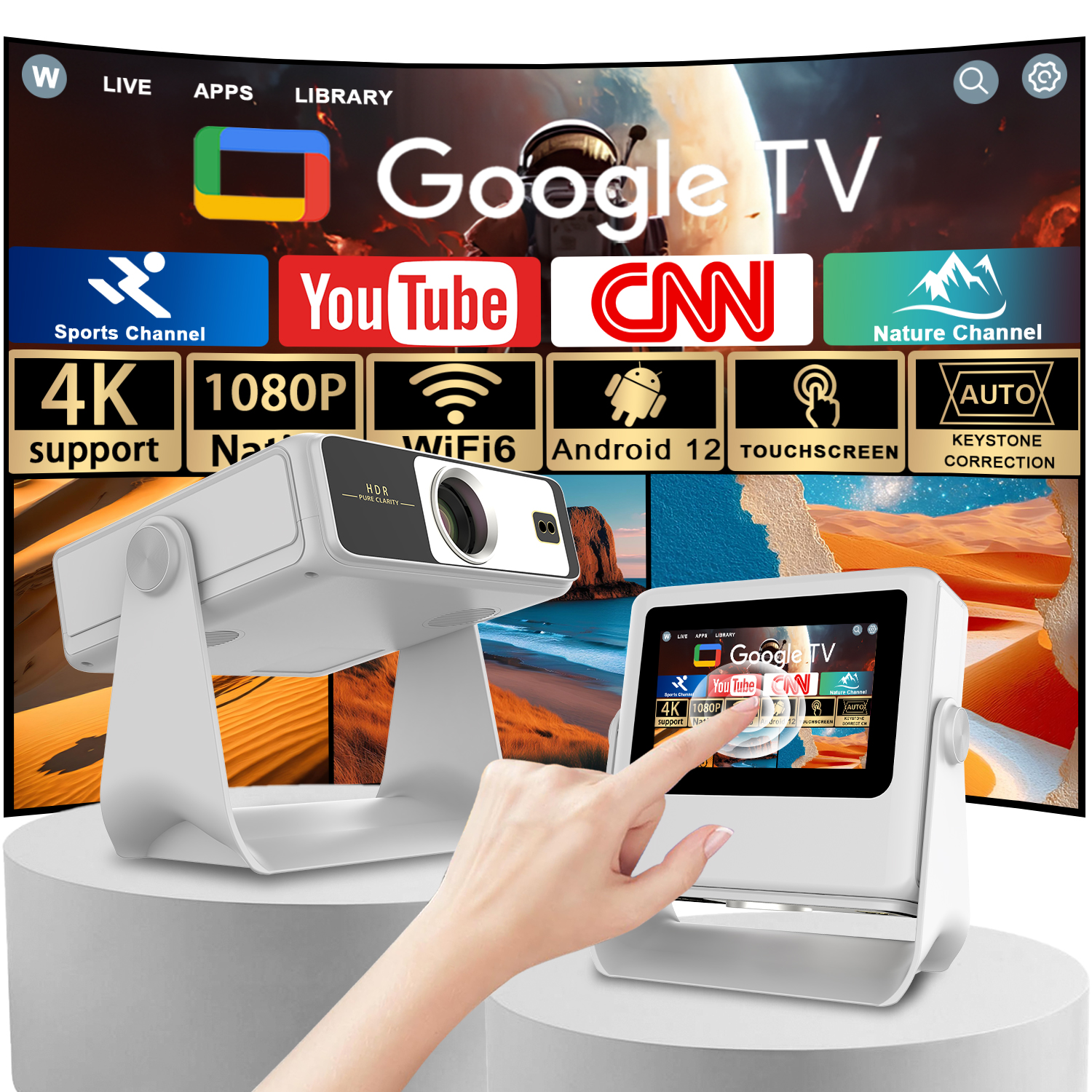 7-дюймовый сенсорный проектор  – обзор и цена Home Cinema Kids