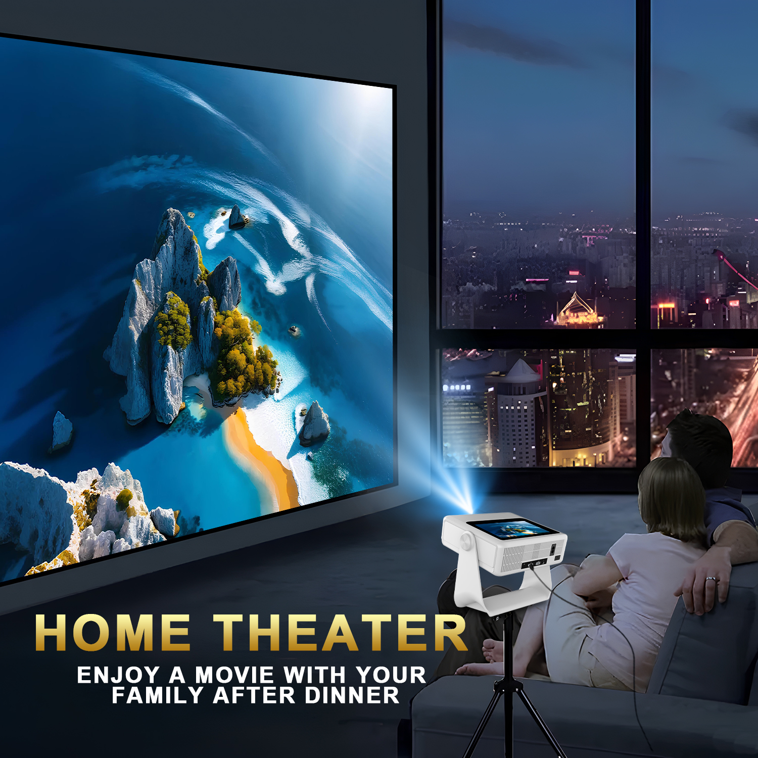 7-дюймовый сенсорный проектор  – обзор и цена Home Cinema Kids