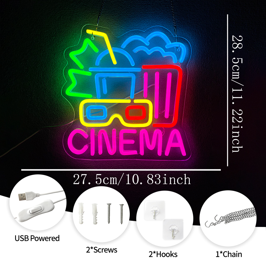 Светодиодная неоновая вывеска  – обзор и цена Home Cinema Wall Lights