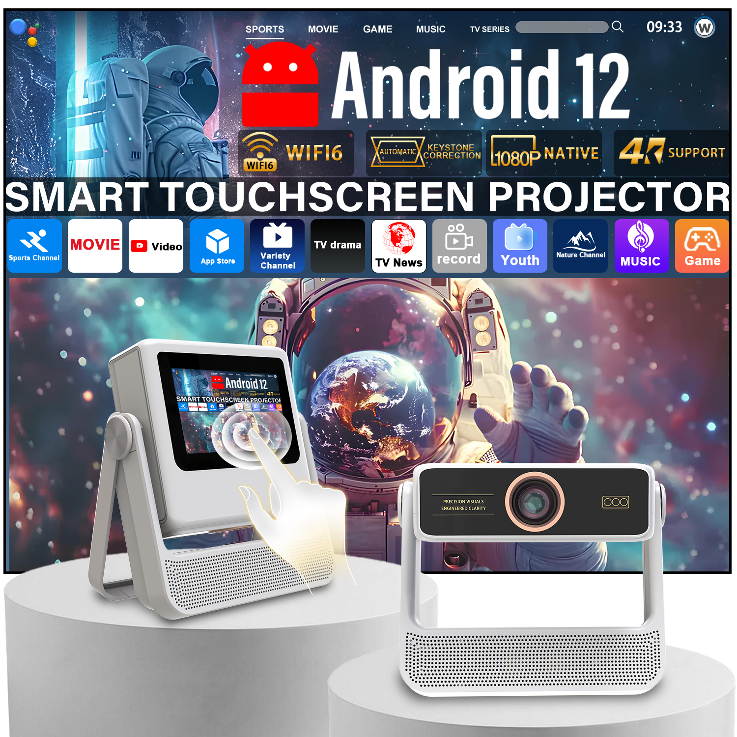 7-дюймовый сенсорный проектор  – обзор и цена Home Cinema Kids
