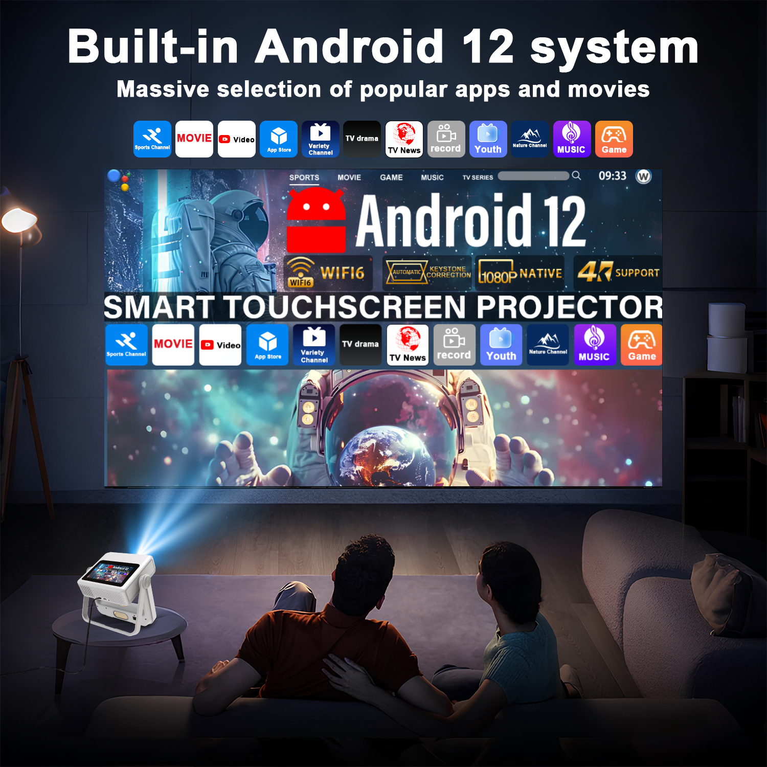 7-дюймовый сенсорный проектор  – обзор и цена Home Cinema Kids