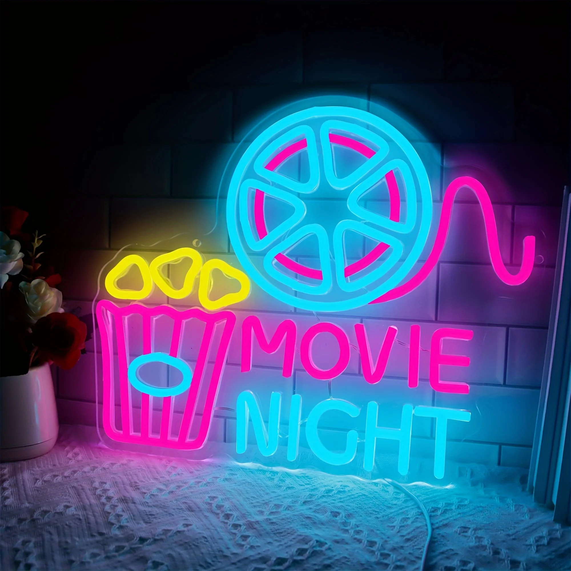 Неоновая бумажная коробка с ри – обзор и цена Home Cinema Wall Lights