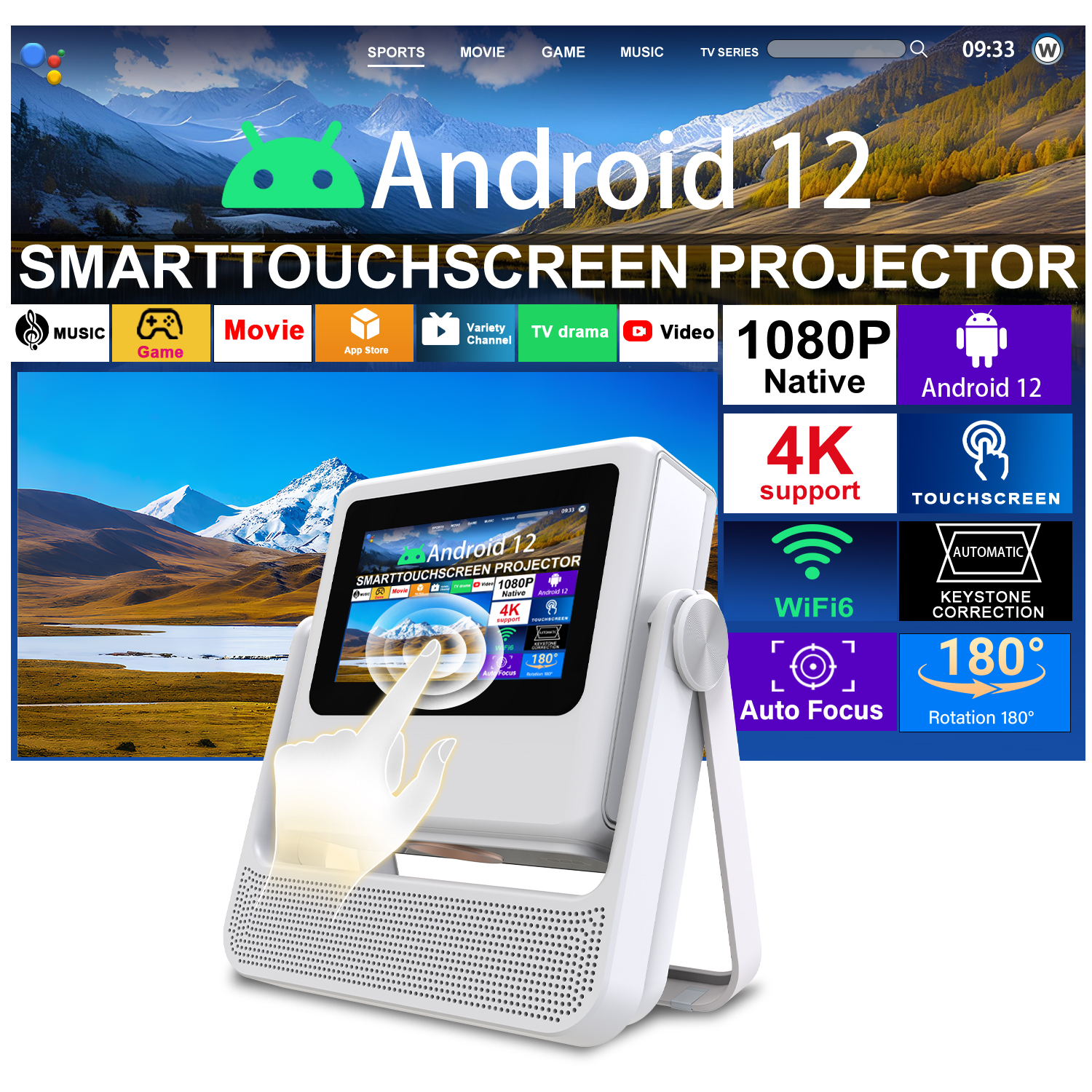 7-дюймовый сенсорный проектор  – обзор и цена Home Cinema Kids