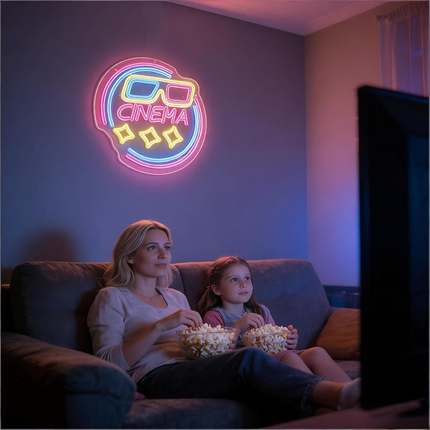 Неоновая вывеска «Кинотеатр» с – обзор и цена Home Cinema Wall Lights