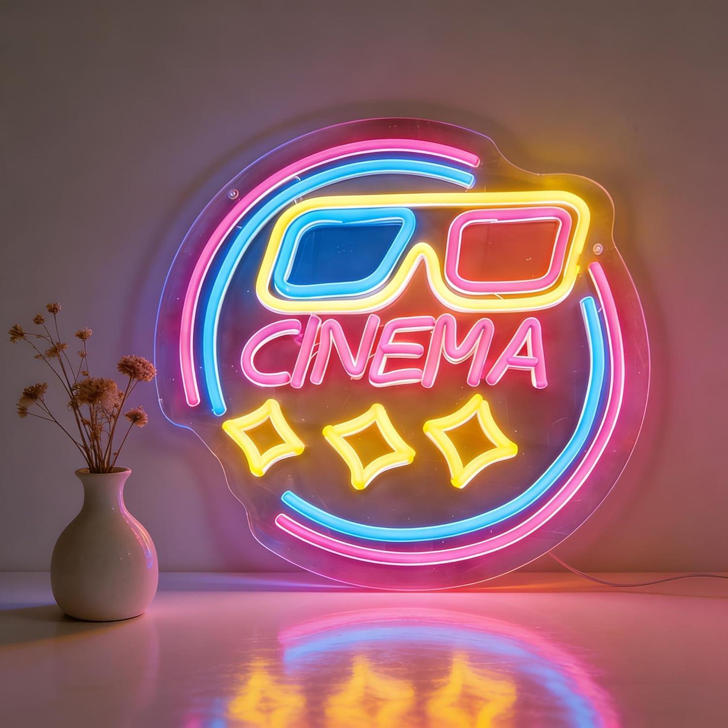 Неоновая вывеска «Кинотеатр» с – обзор и цена Home Cinema Wall Lights