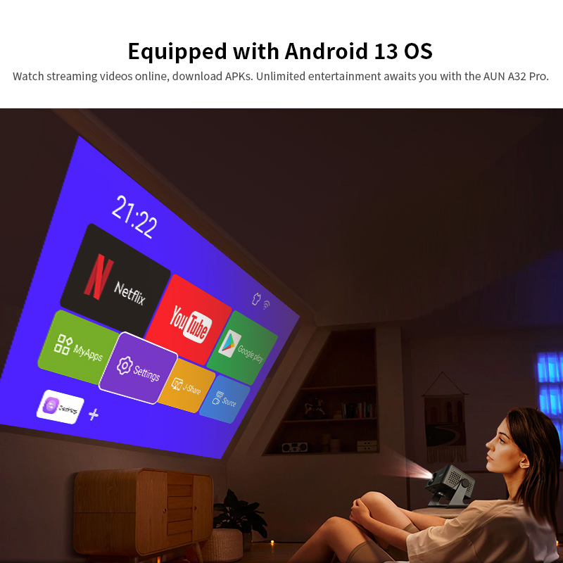 AUN A32 Pro Android 13 Проекто – обзор и цена Home Cinema Setup