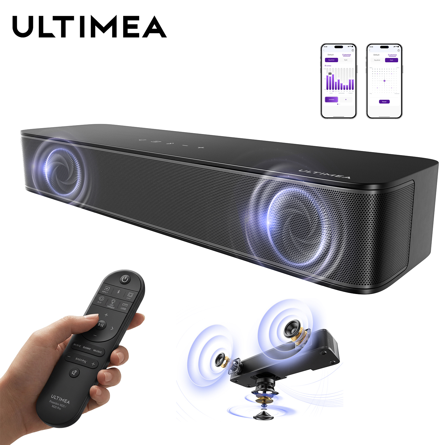 Саундбар ULTIMEA 120W 2.1ch дл – обзор и цена Home Cinema Dolby Atmos 7.1