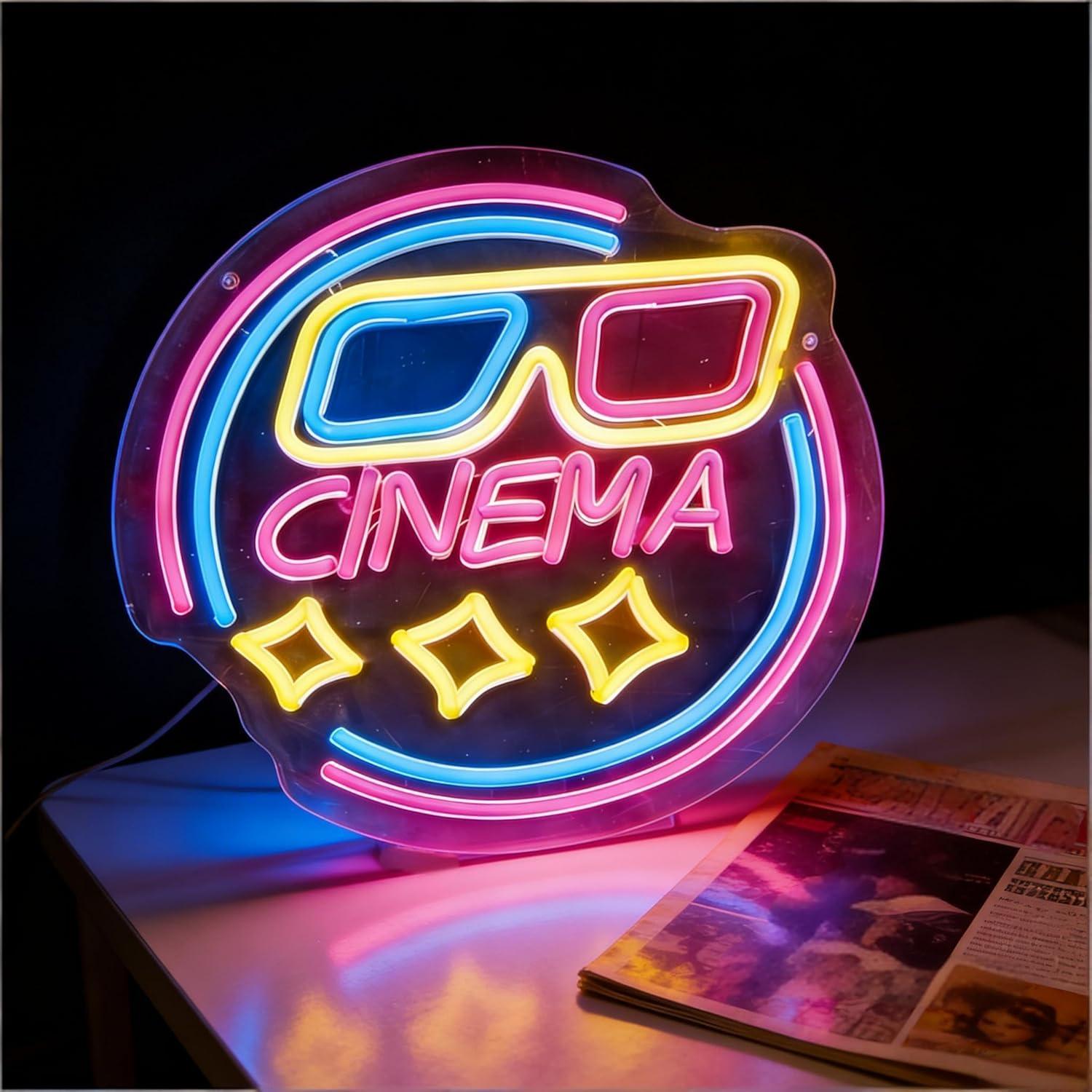 Неоновая вывеска «Кинотеатр» с – обзор и цена Home Cinema Wall Lights