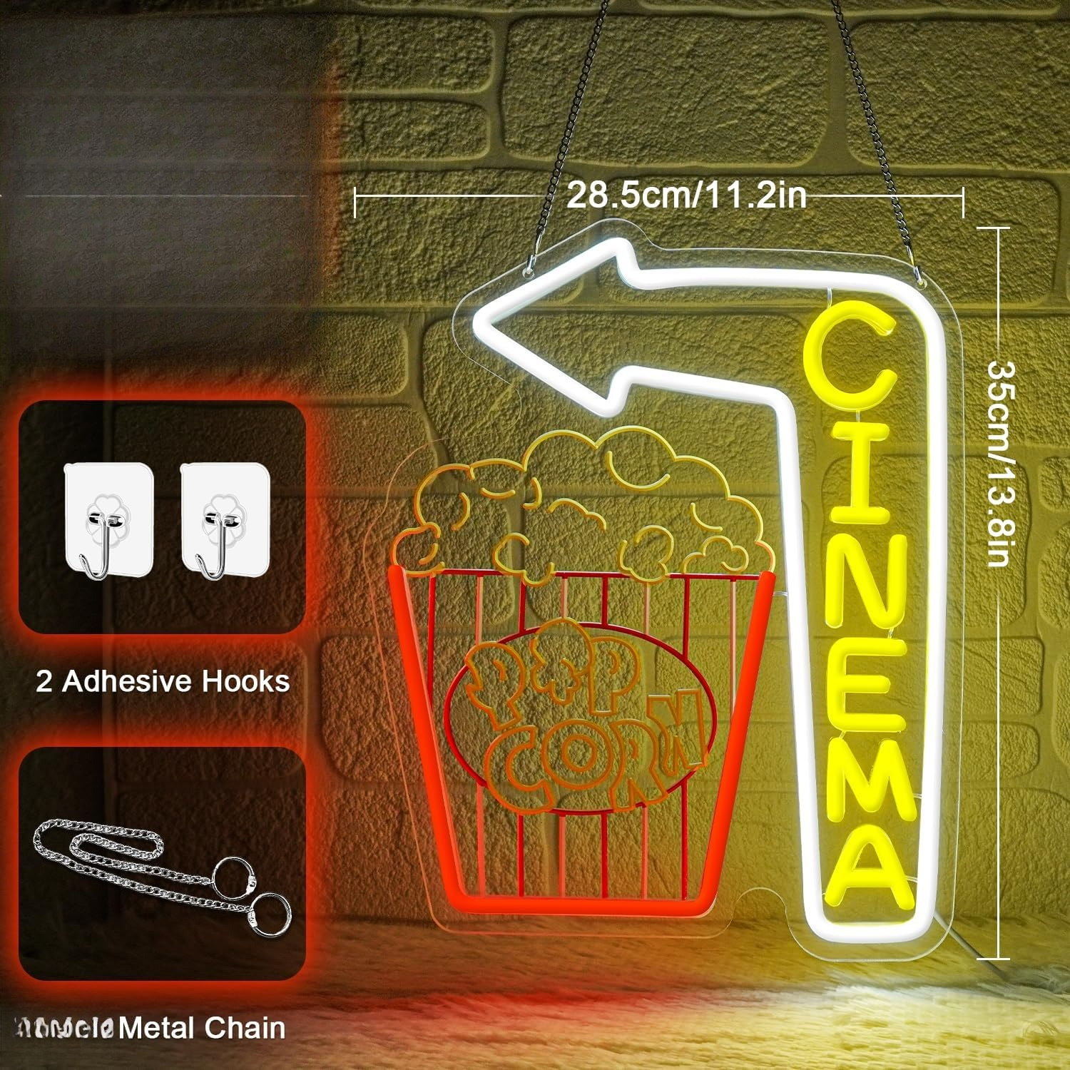 Неоновая вывеска Cinema Arrow: – обзор и цена Home Cinema Wall Lights