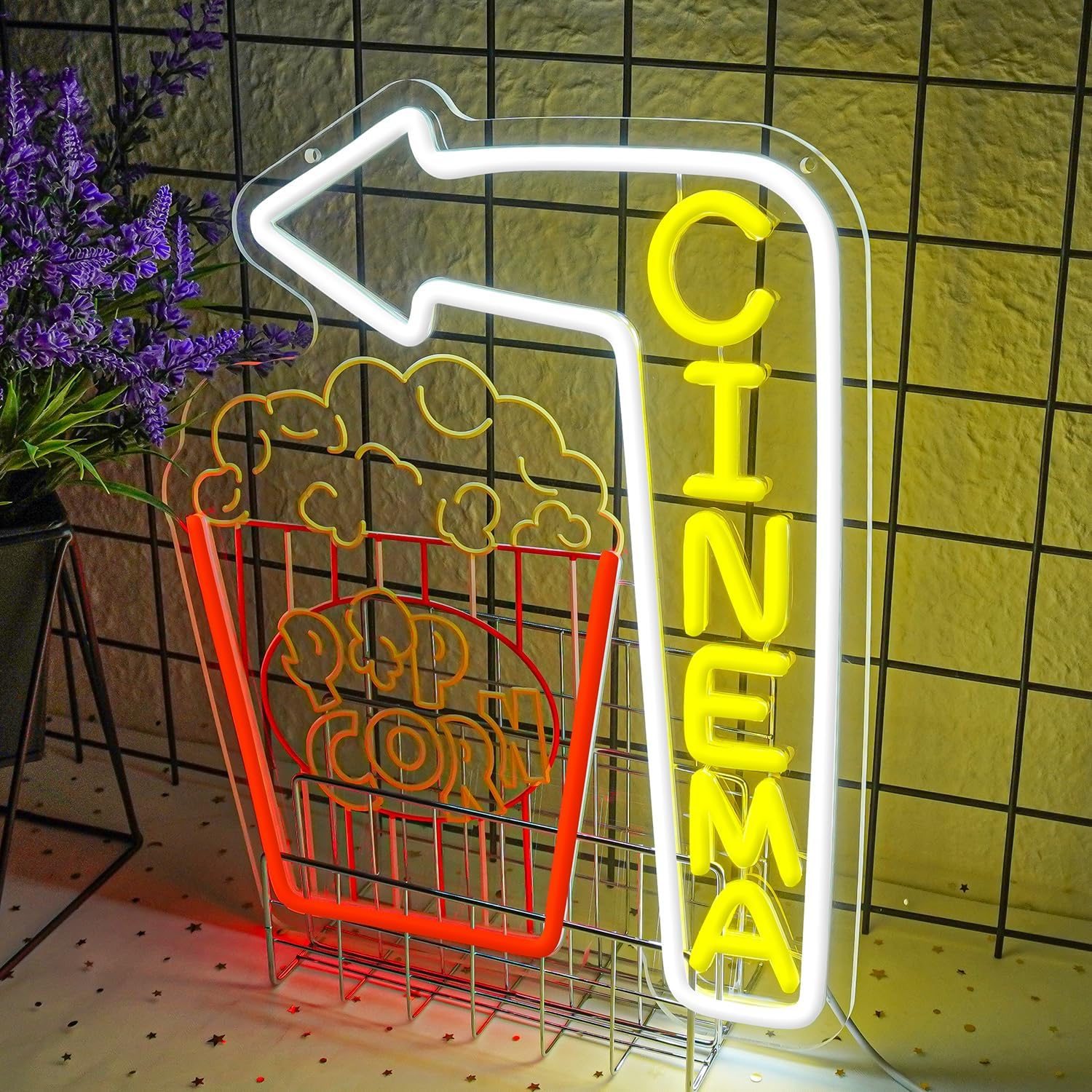 Неоновая вывеска Cinema Arrow: – обзор и цена Home Cinema Wall Lights