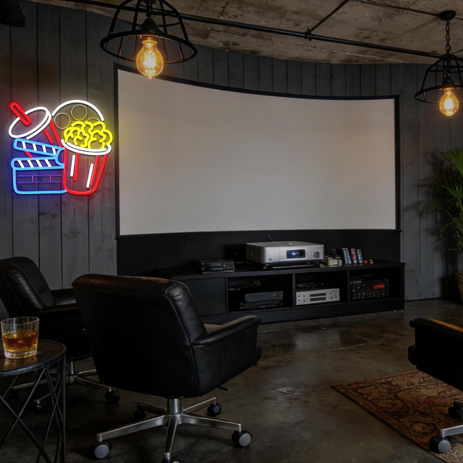 Неоновая вывеска «Кинотеатр» с – обзор и цена Home Cinema Wall Lights
