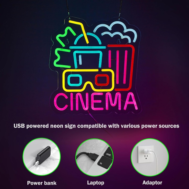 Неоновая вывеска для кинотеатр – обзор и цена Home Cinema Wall Lights