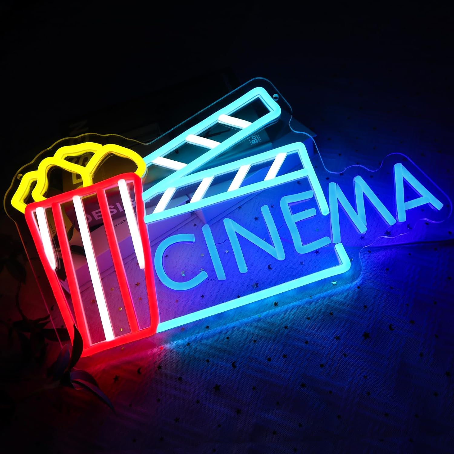 Неоновая вывеска «Кинотеатр»:  – обзор и цена Home Cinema Wall Lights