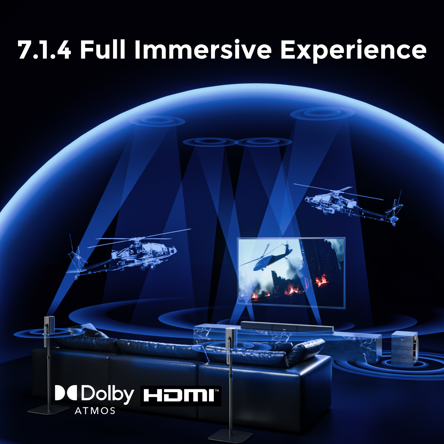 Саундбар ULTIMEA 7.1.4ch, сист – обзор и цена Home Cinema Dolby Atmos 7.1