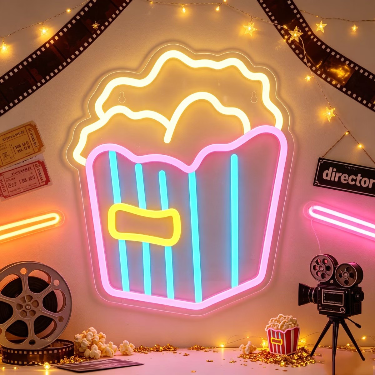 Разноцветная неоновая вывеска  – обзор и цена Home Cinema Wall Lights