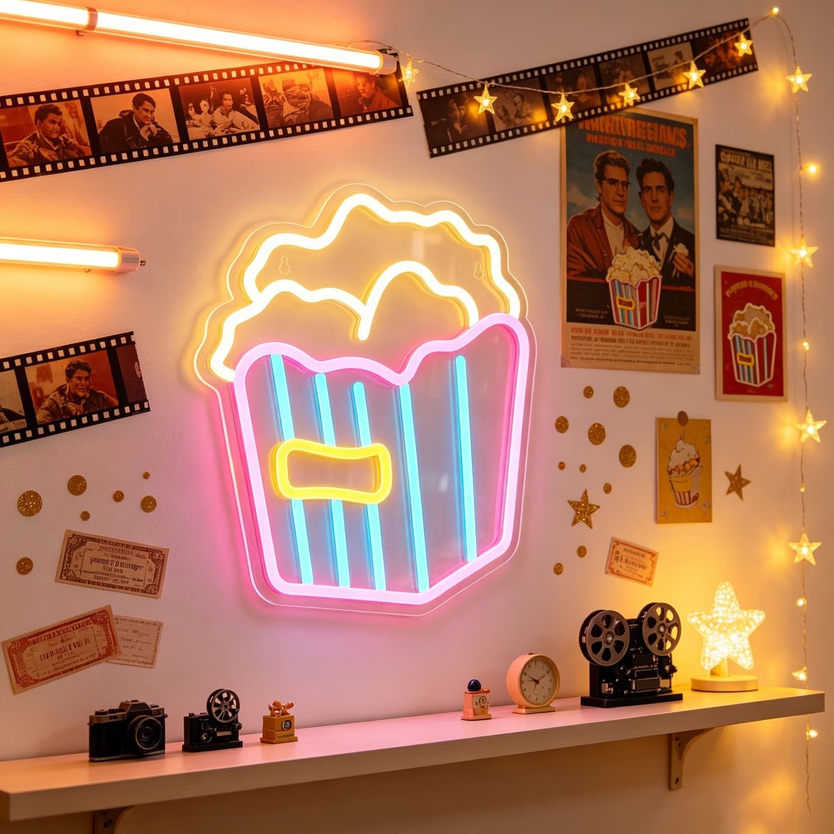 Разноцветная неоновая вывеска  – обзор и цена Home Cinema Wall Lights