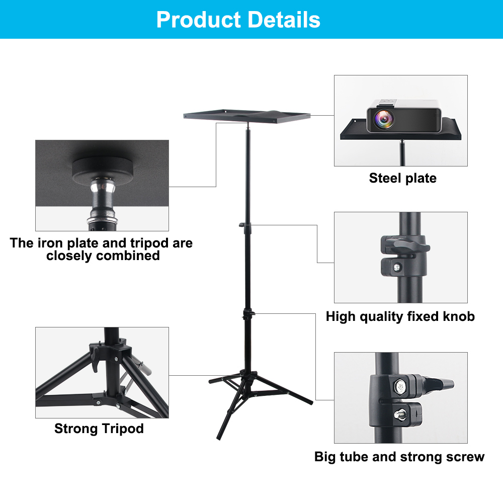 110 см 160 см Регулируемый уни – обзор и цена Projector Tripod Stand