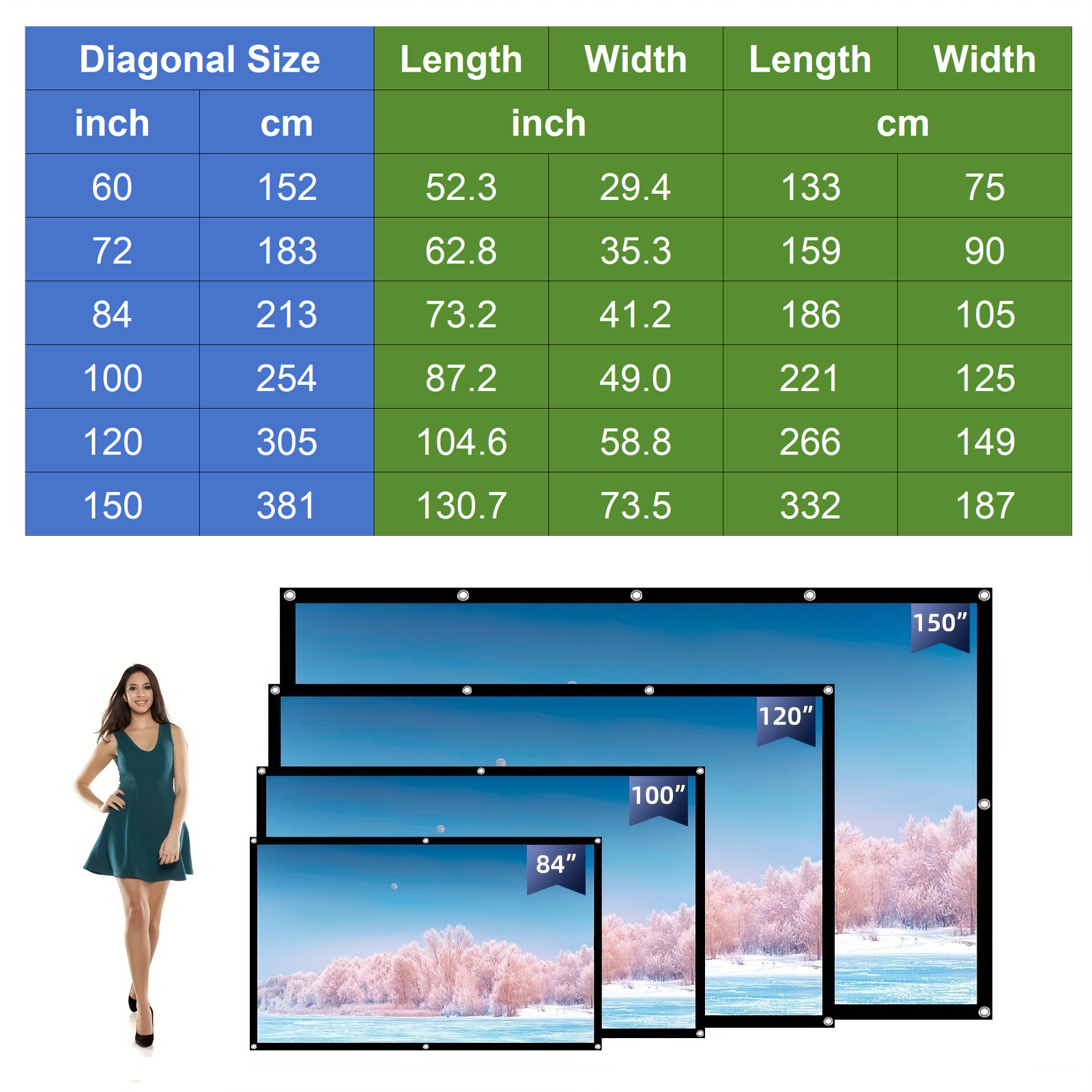Портативный легкий экран для п – обзор и цена Home Cinema Projector Screen