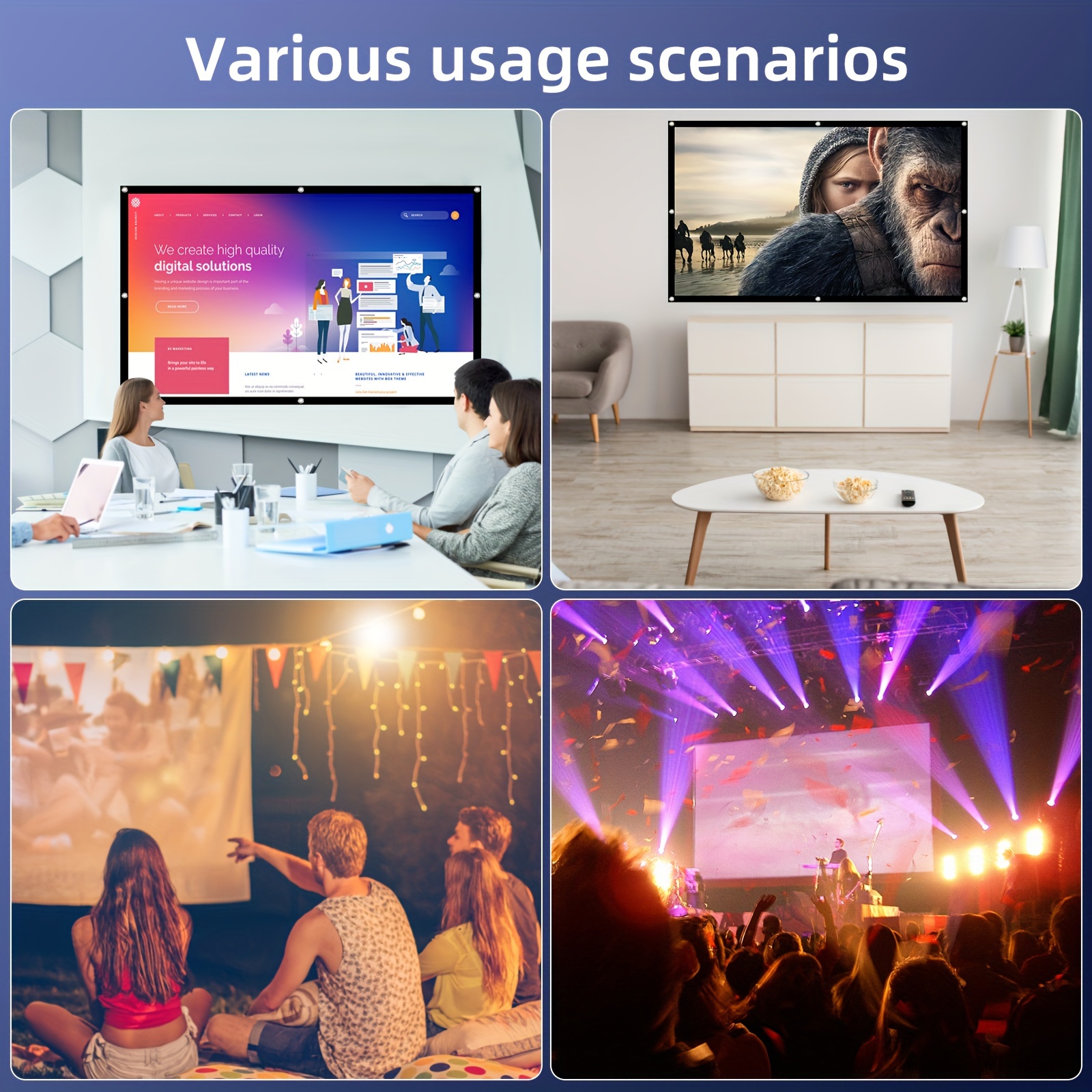 Портативный легкий экран для п – обзор и цена Home Cinema Projector Screen