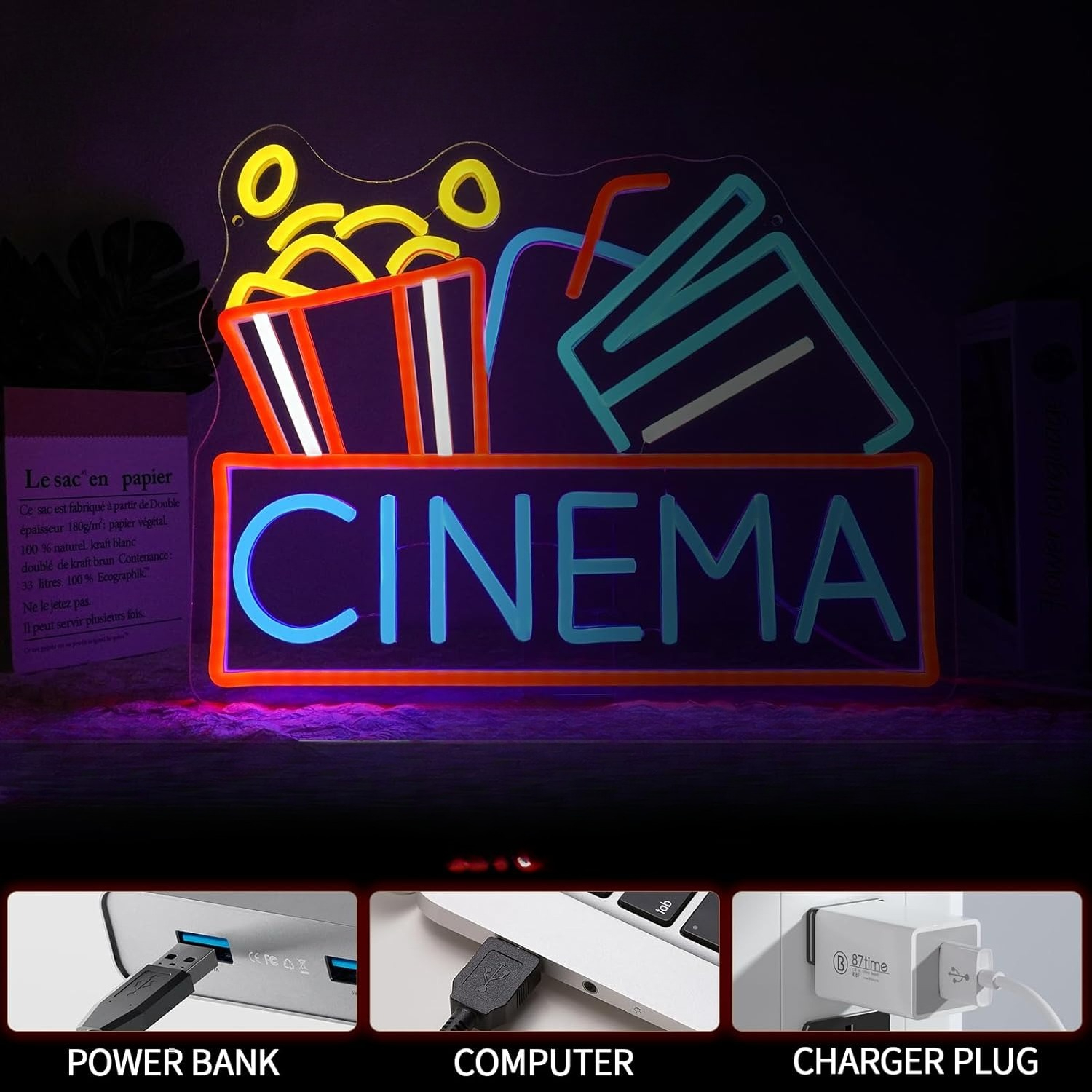 Кино Неоновая вывеска с питани – обзор и цена Home Cinema Setup