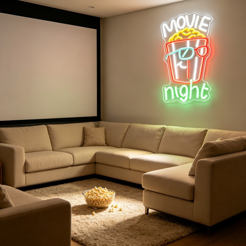 Светодиодная неоновая вывеска  – обзор и цена Home Cinema Wall Lights